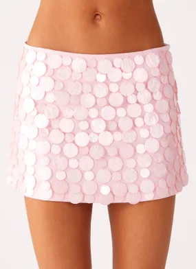 Soft Tones Travel Friendly Movie Star Mini Skirt - Pink