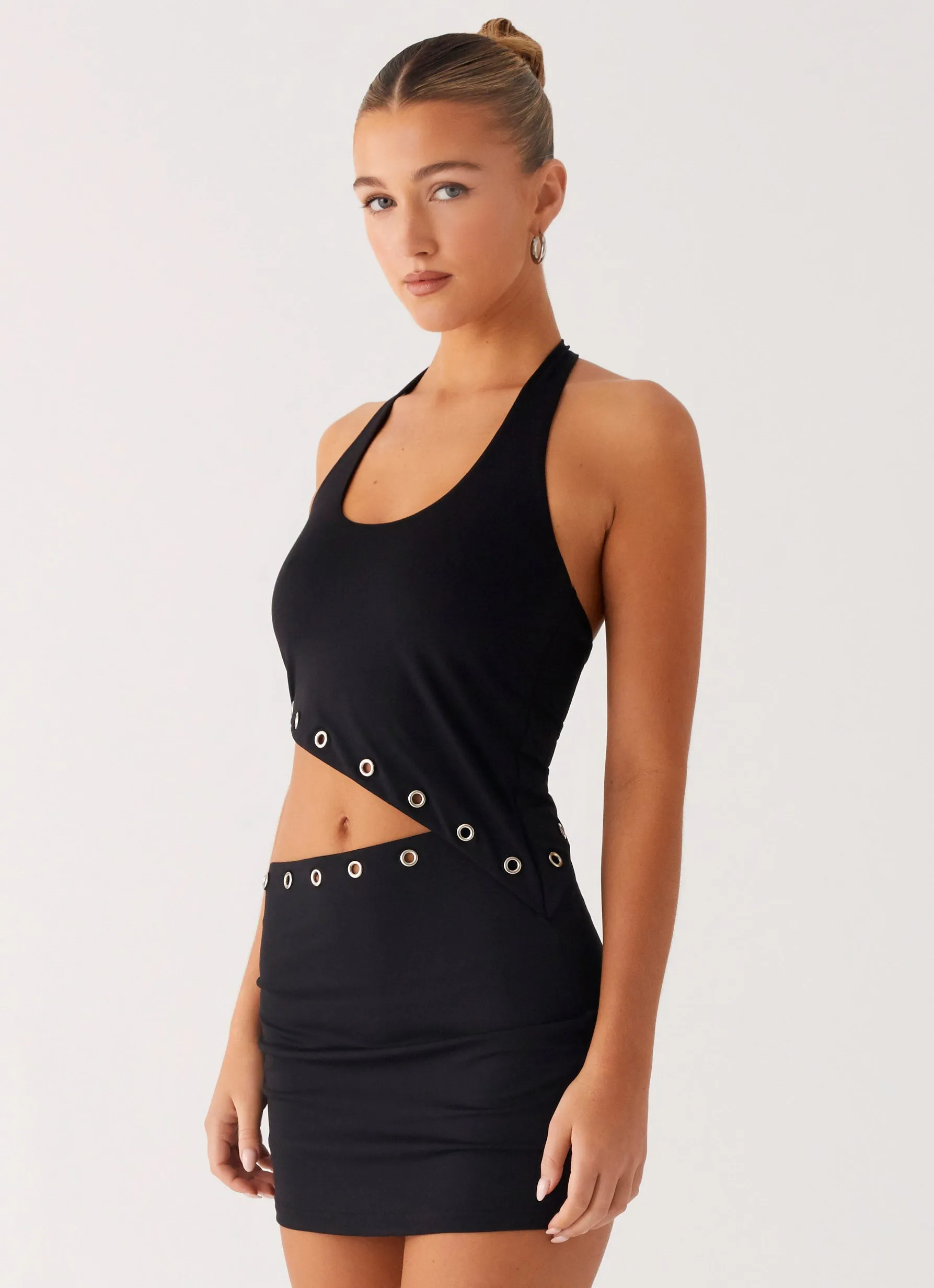 Riot Mini Dress - Black Travel Style