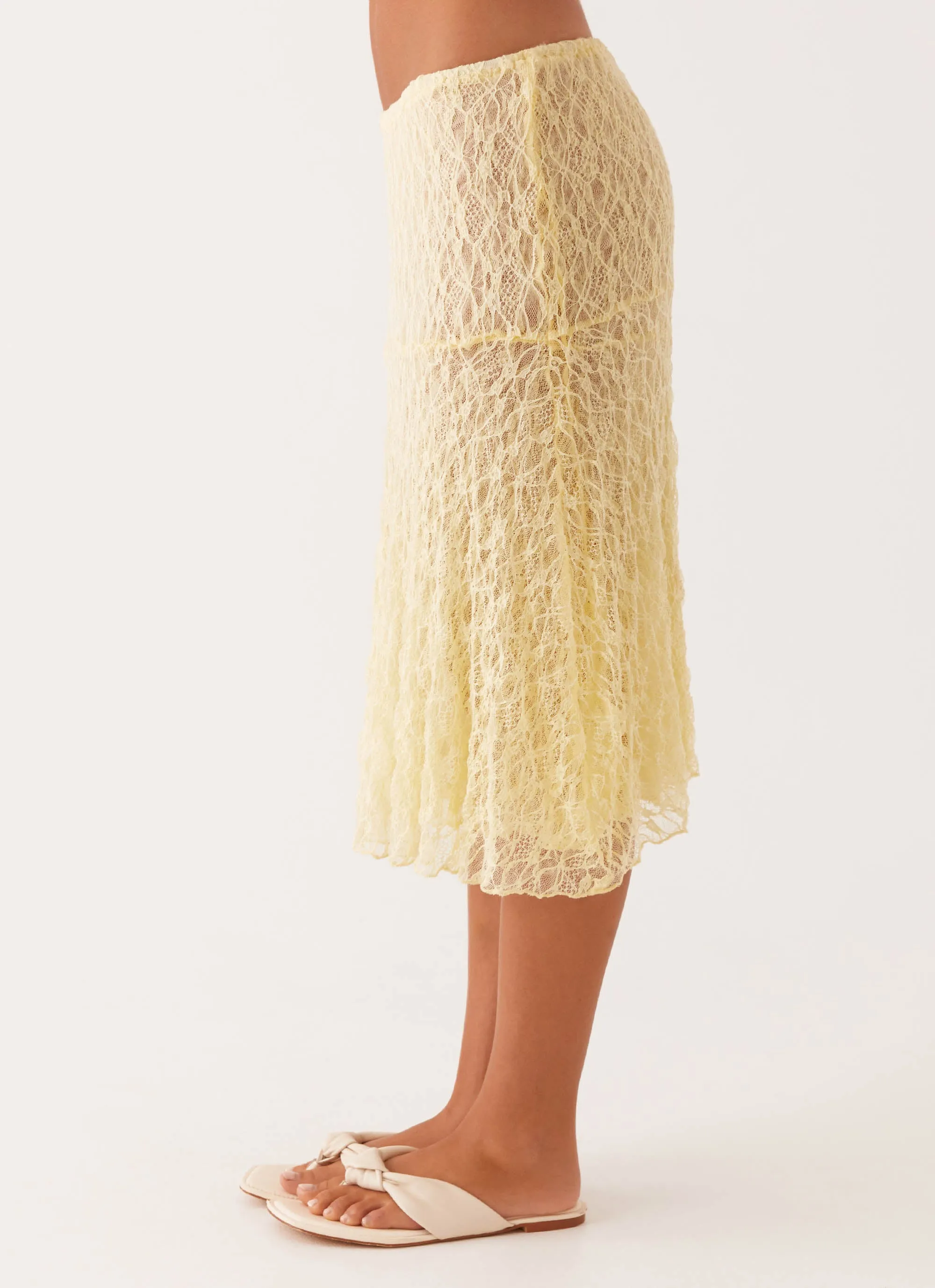 Destiny Midi Skirt - Yellow All Occasion