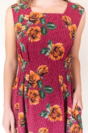 Fit Vibe Dreamy Touch Pleiades Dress in Red Rose Dot