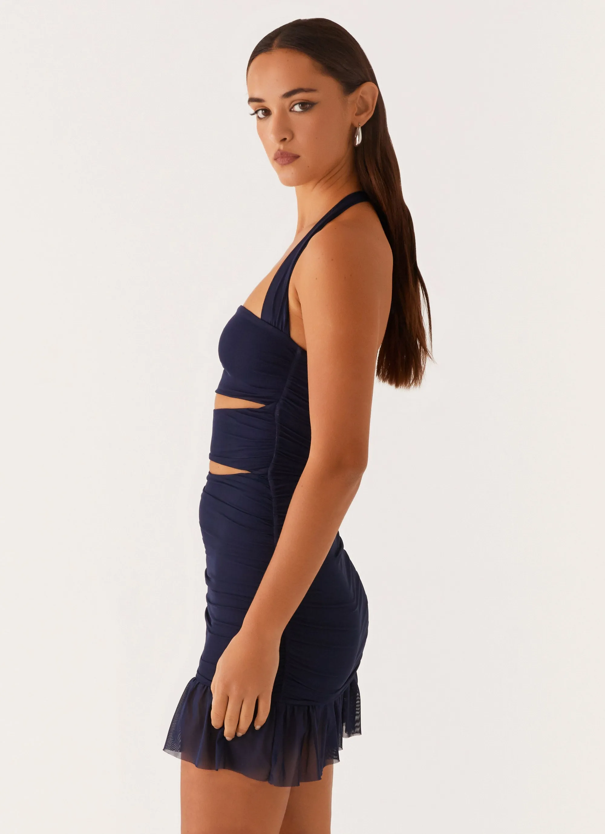 Future Fashion All Season Devyn Mini Dress - Navy