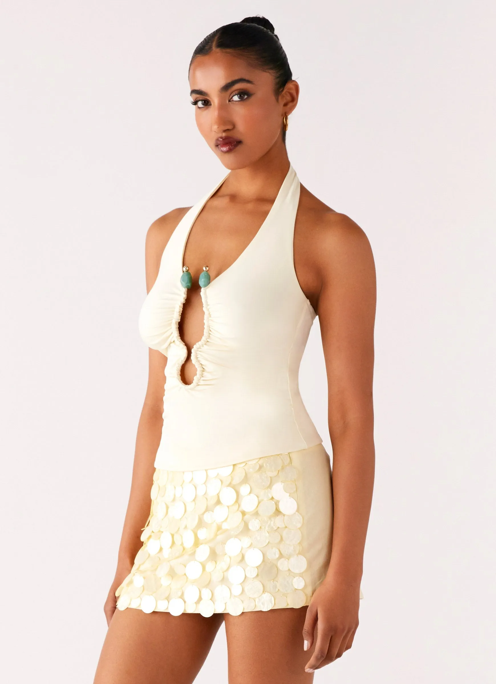 Diego Halter Top - Yellow SoftBrushed