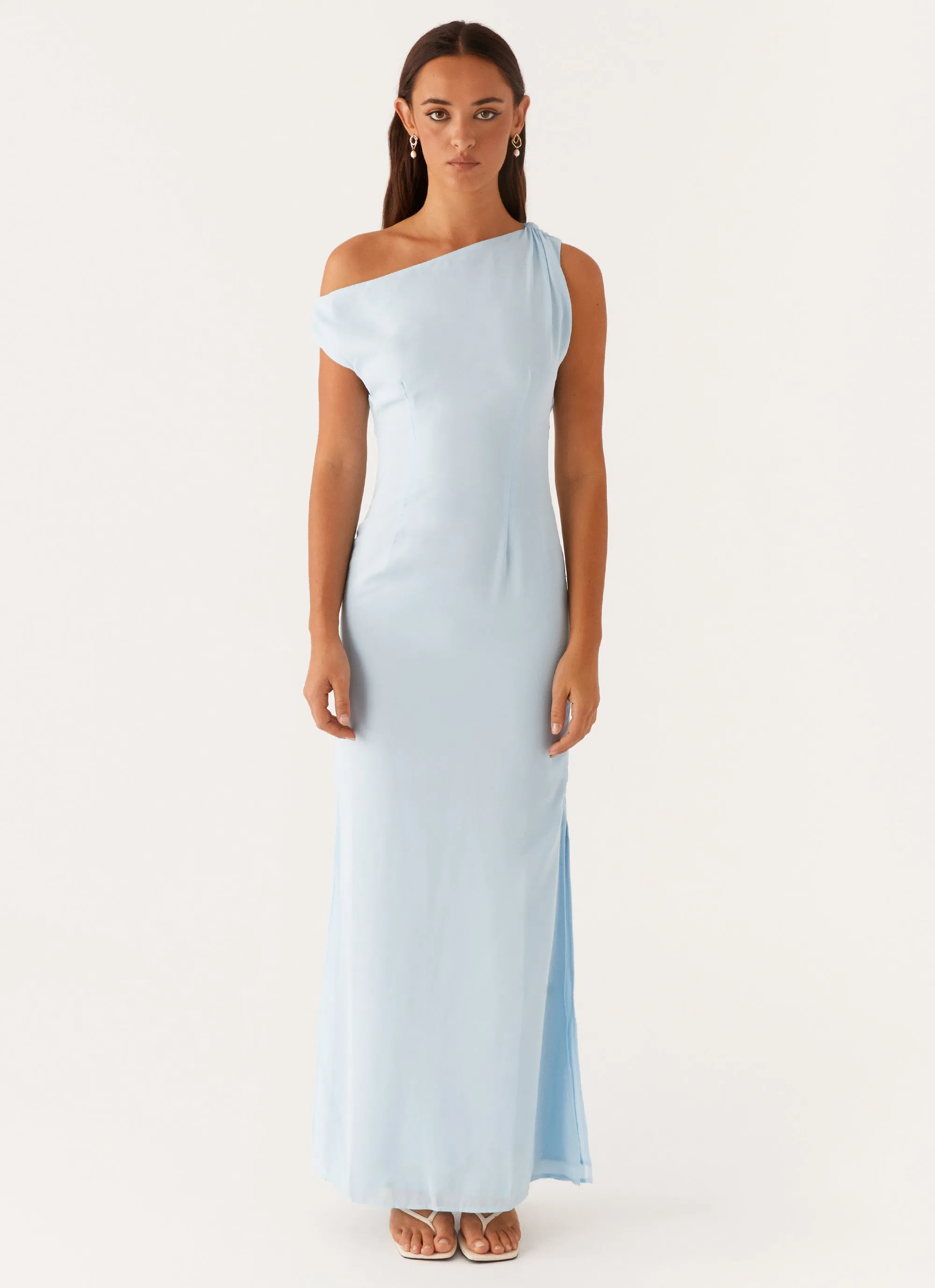 Comfortable fit Dinner Date Maxi Dress - Blue