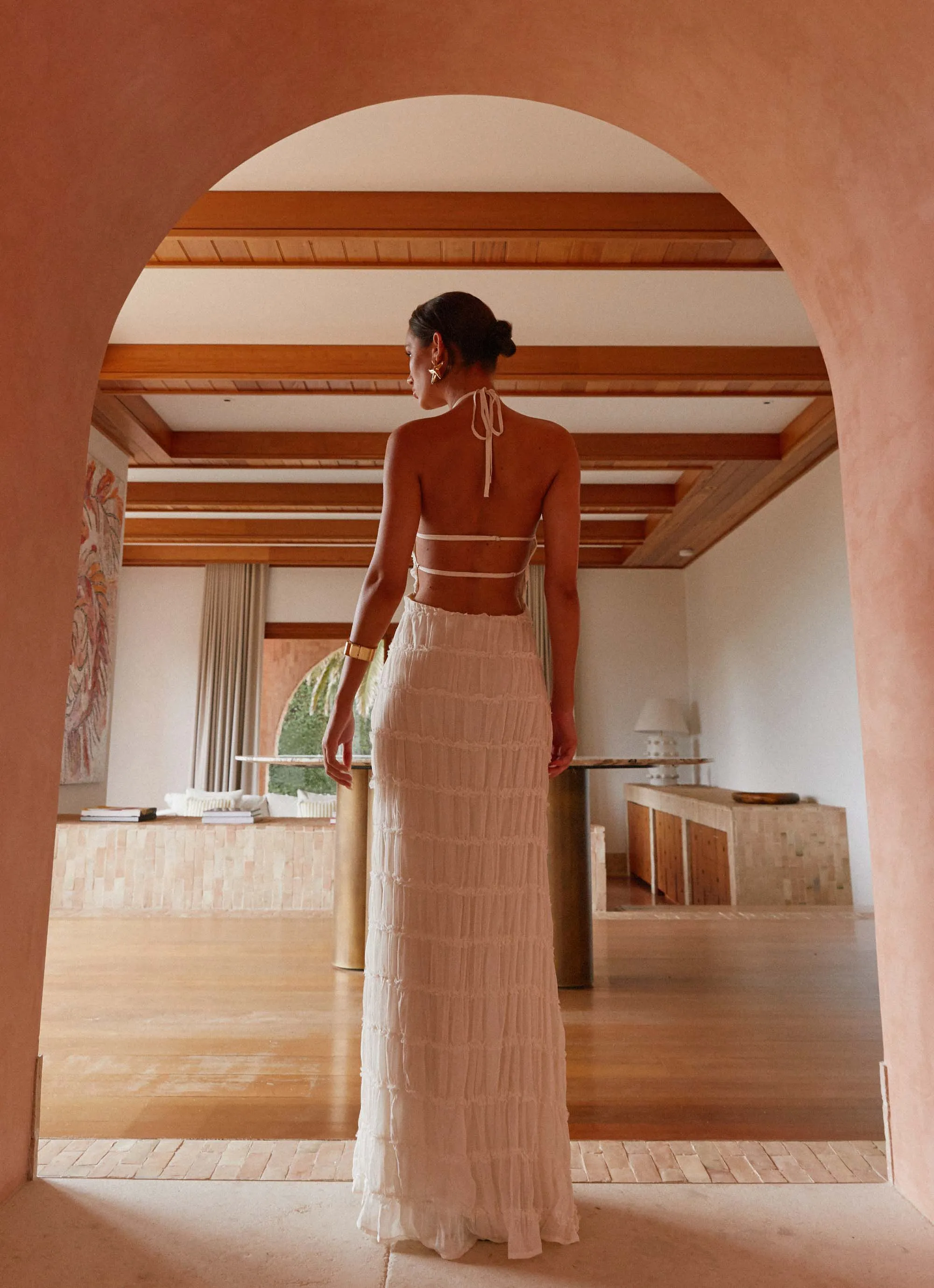 Aullie Maxi Dress - Ivory Sporty Comfort