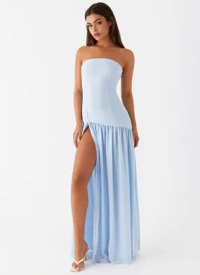 Eden Strapless Maxi Dress - Blue Cool Season