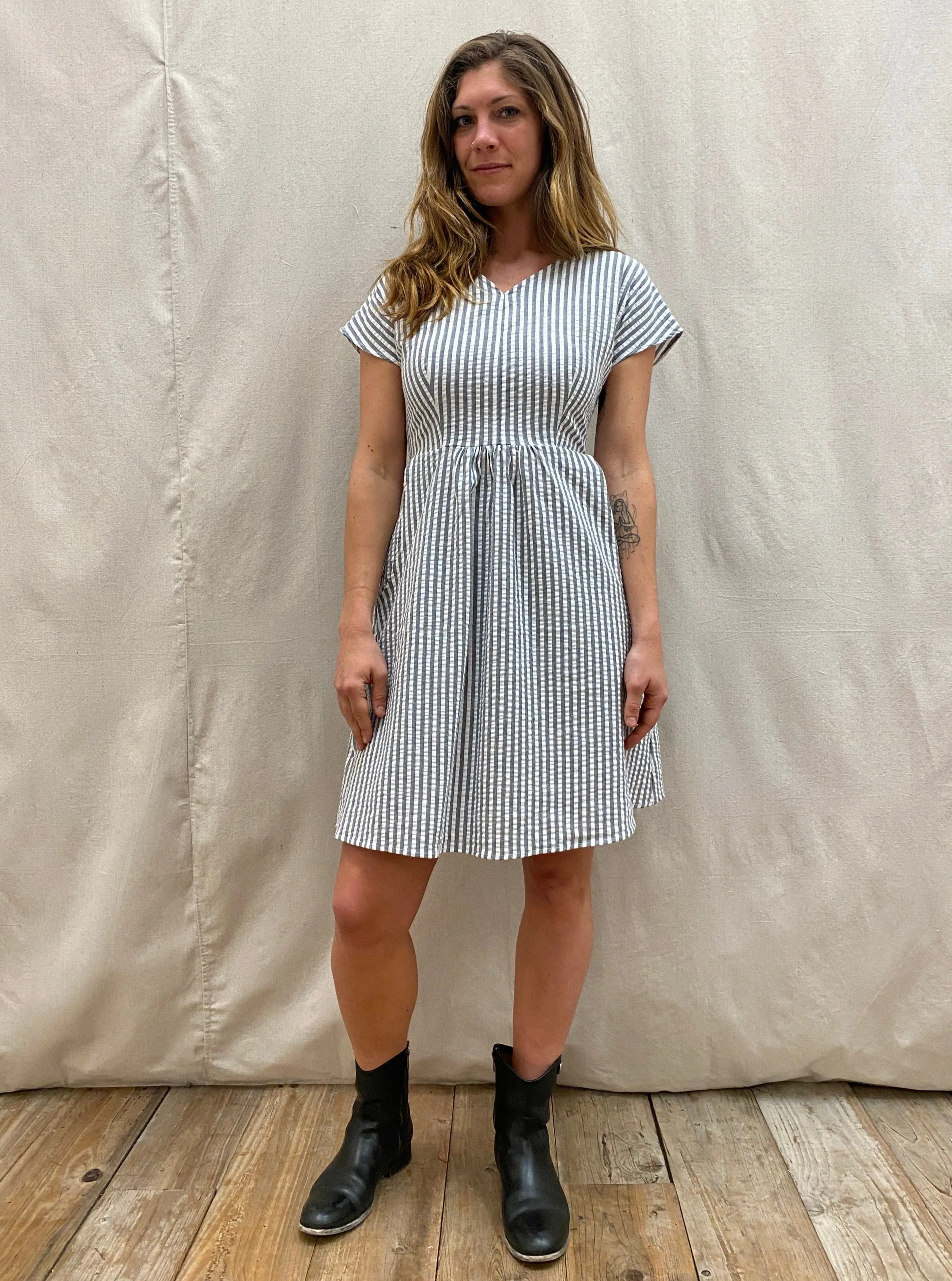 Dolman Dress in Seersucker Fresh Mood