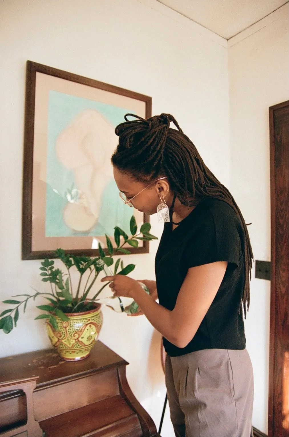 Dolman Top in Black Texture Adjustable Cuff