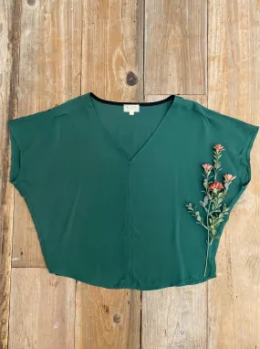 Dolman Top in Emerald Challis Snag Resistant Surface
