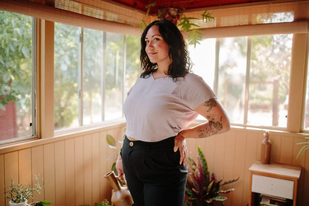 Dolman Top in Lavender Challis WrinkleFree Fabric