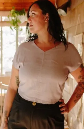 Dolman Top in Lavender Challis Eco friendly materials