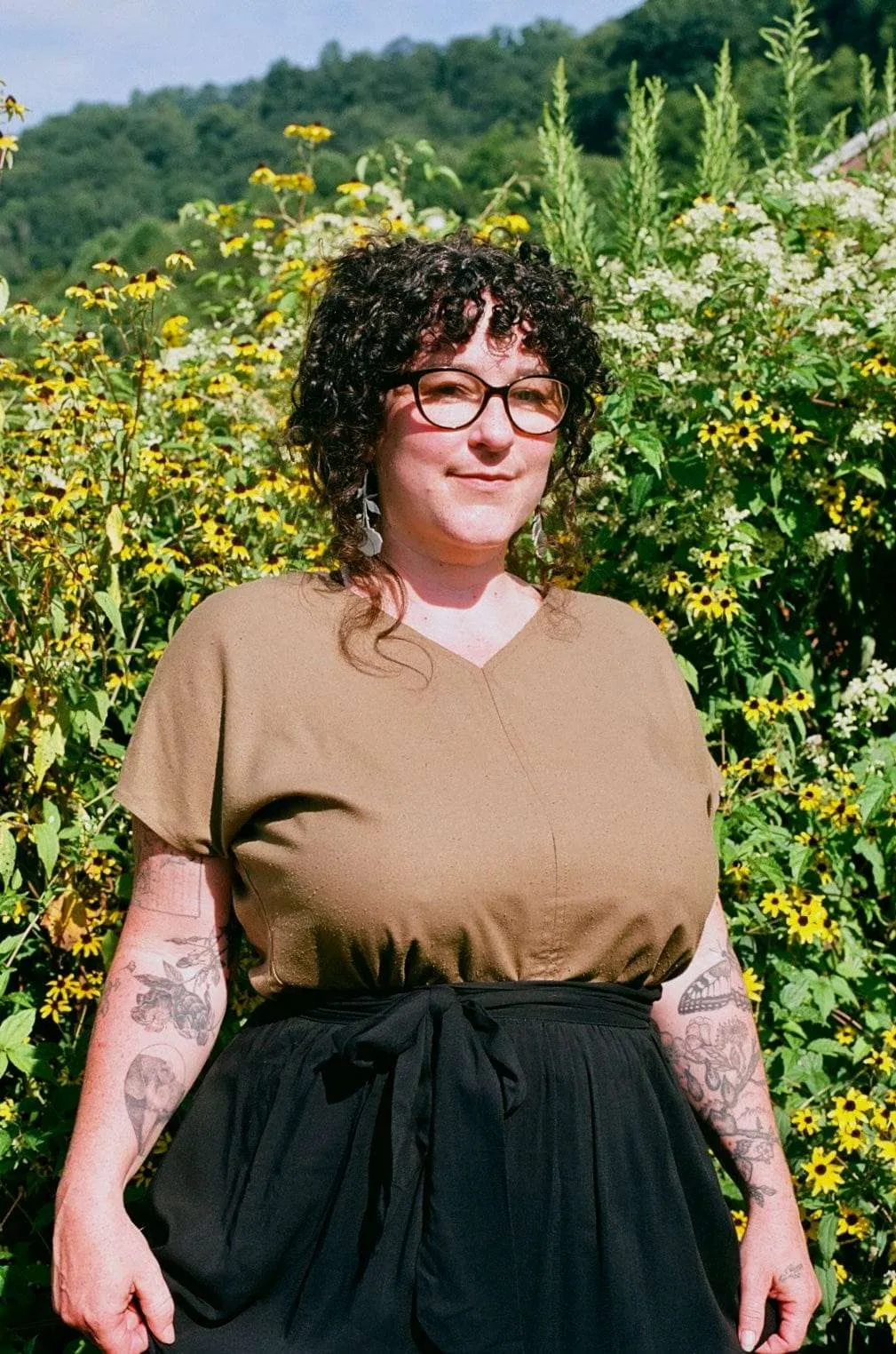 Dolman Top in Olive Raw Silk QuickDryTech