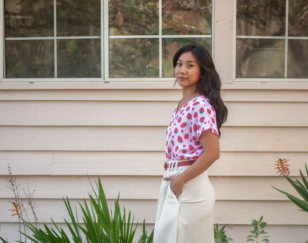 Dolman Top in Strawberry Cotton Multipurpose Design