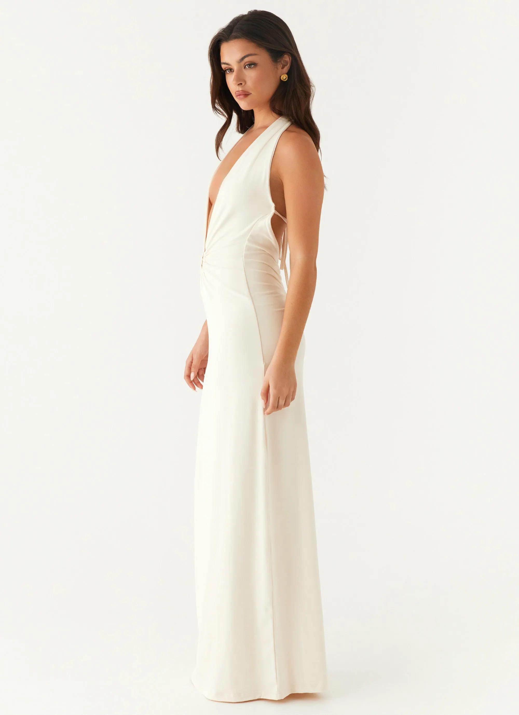Dominica Maxi Dress - Ivory Office Ease