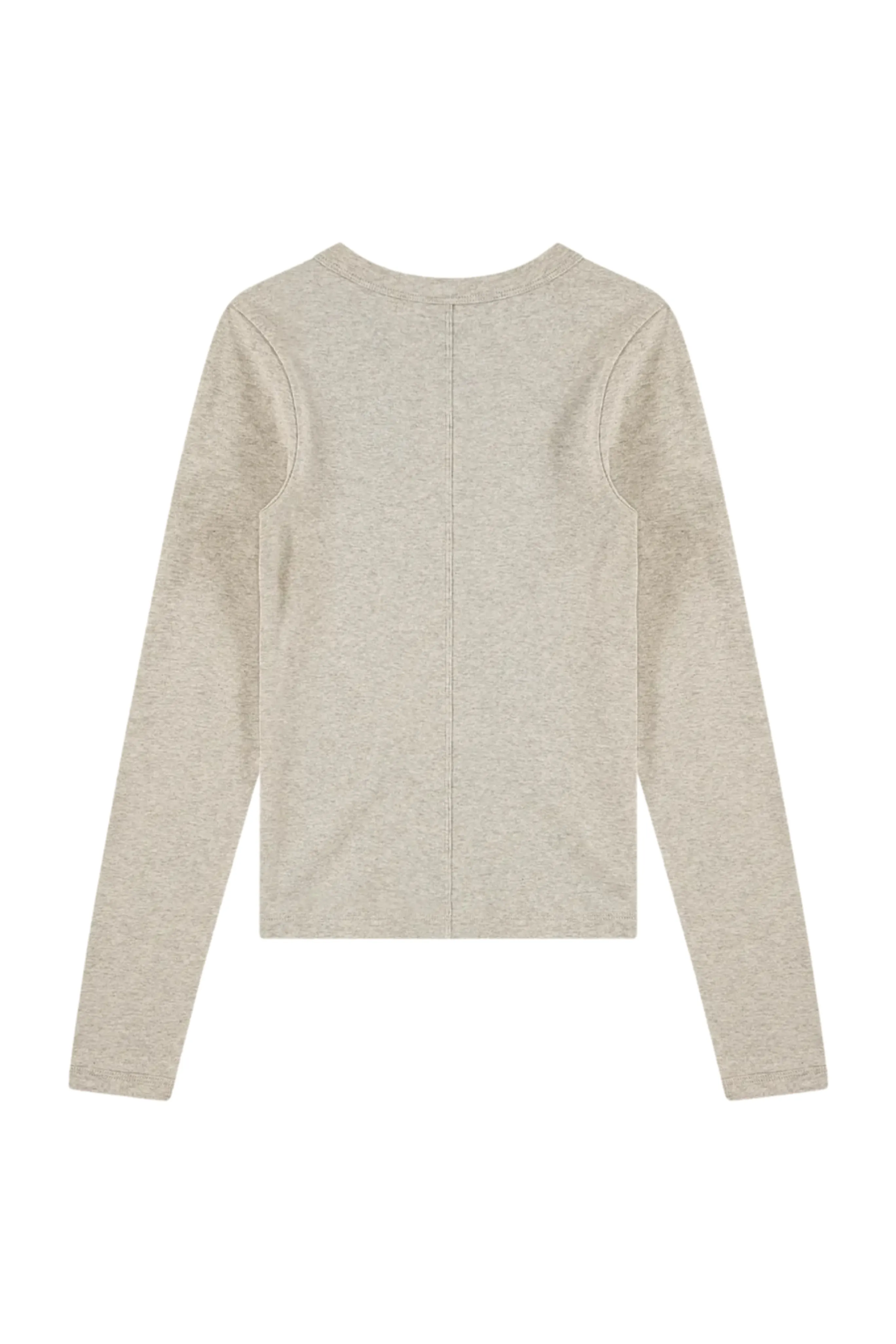 Max Tee in Heather Grey YarnDye Technique Foldable Cuff Design