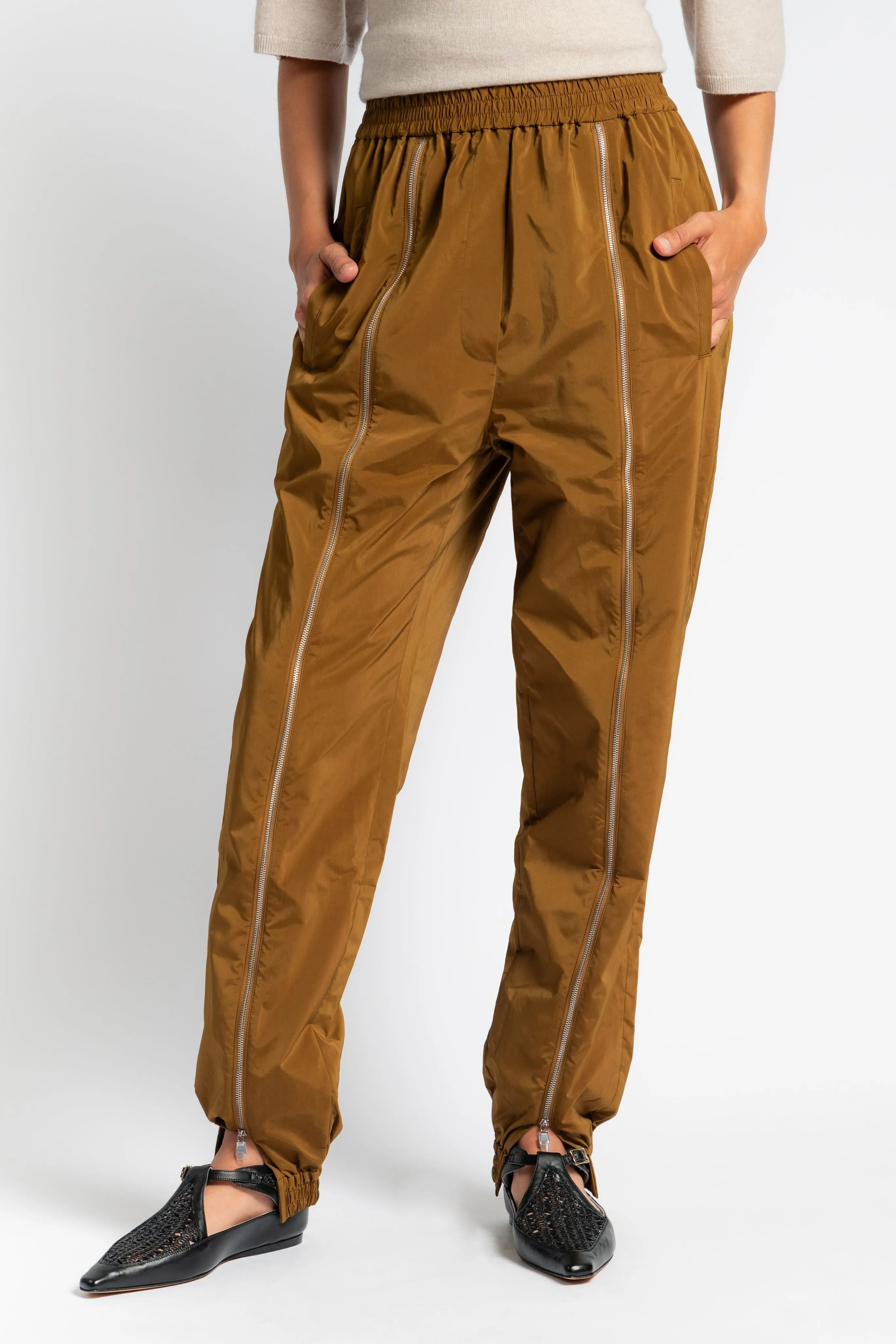 Side zipper Comfy Waistband Nylon Zipper Jogger