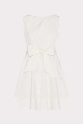 Draped Poplin Sleeveless Mini Dress Stylish day dress Fresh Flow