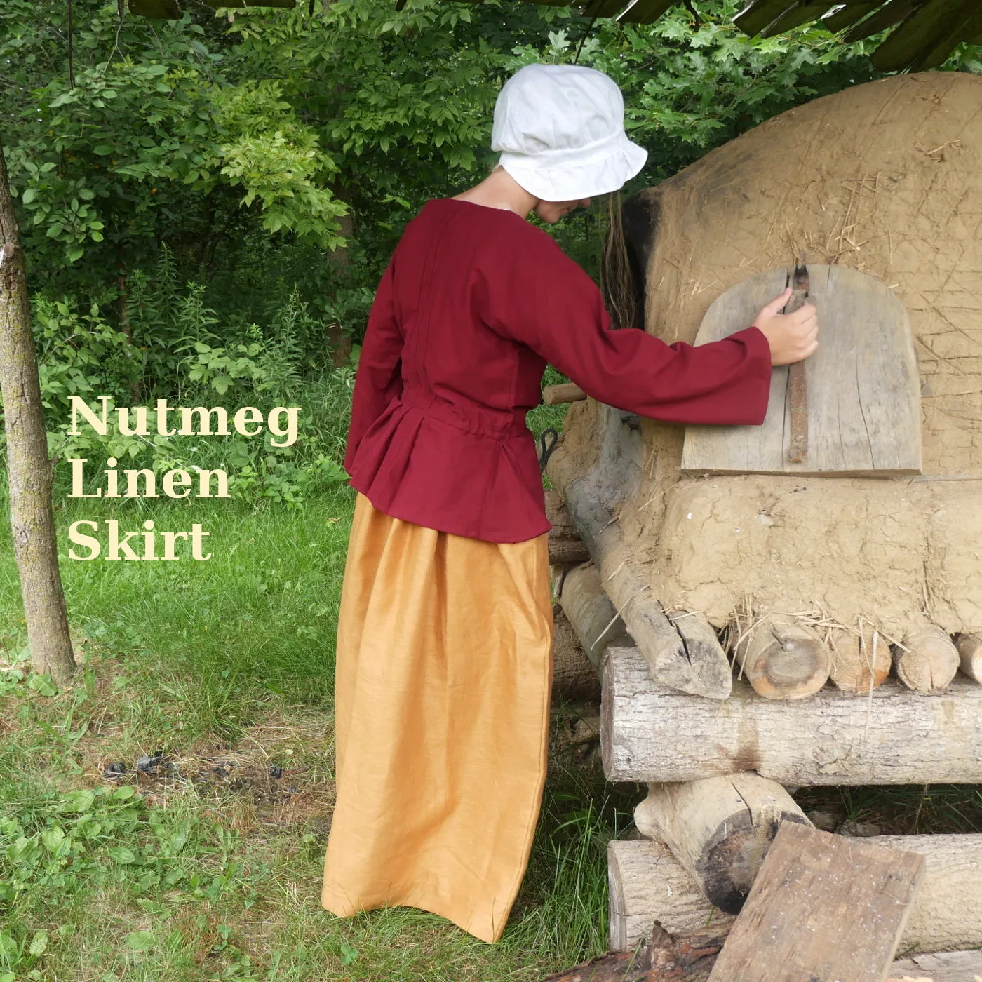 anti static Tropical theme Drawstring Skirt - Linen