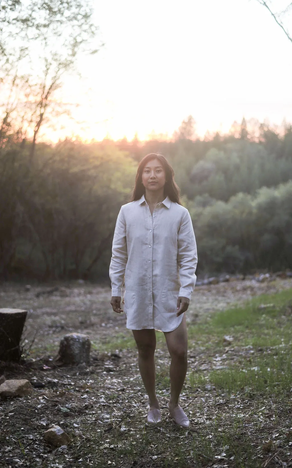 Quick-Dry Fabric AllSeason Wearability Cora Cover Up in Sand Linen