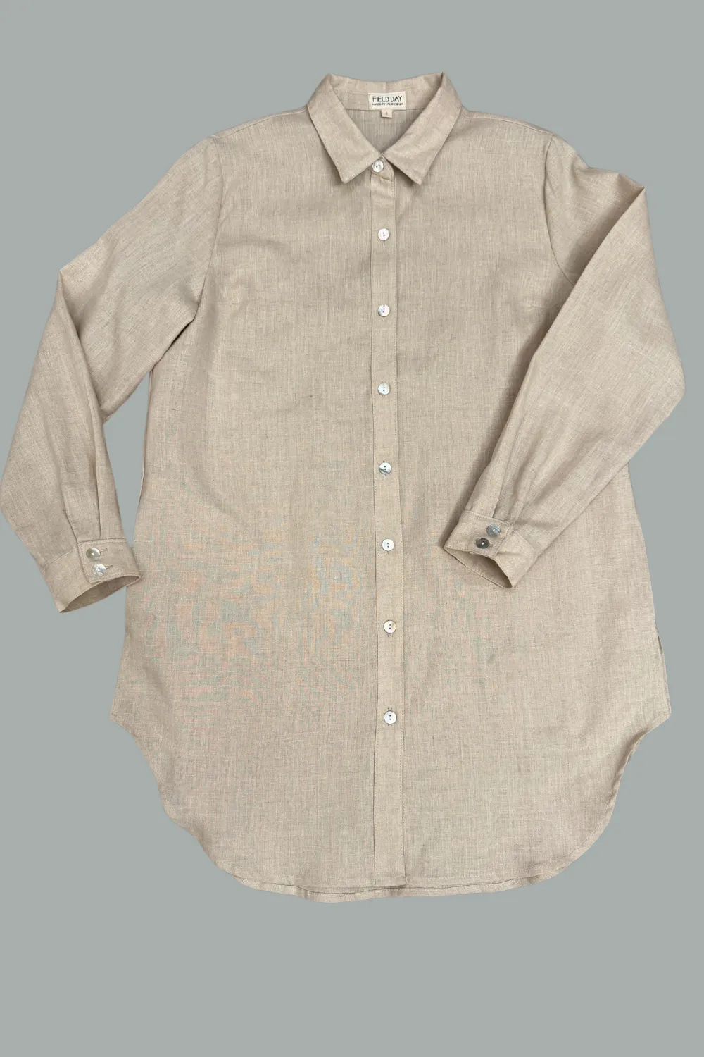 Layered Shoulder Minimalist Cuff Cora Cover Up in Sand Linen