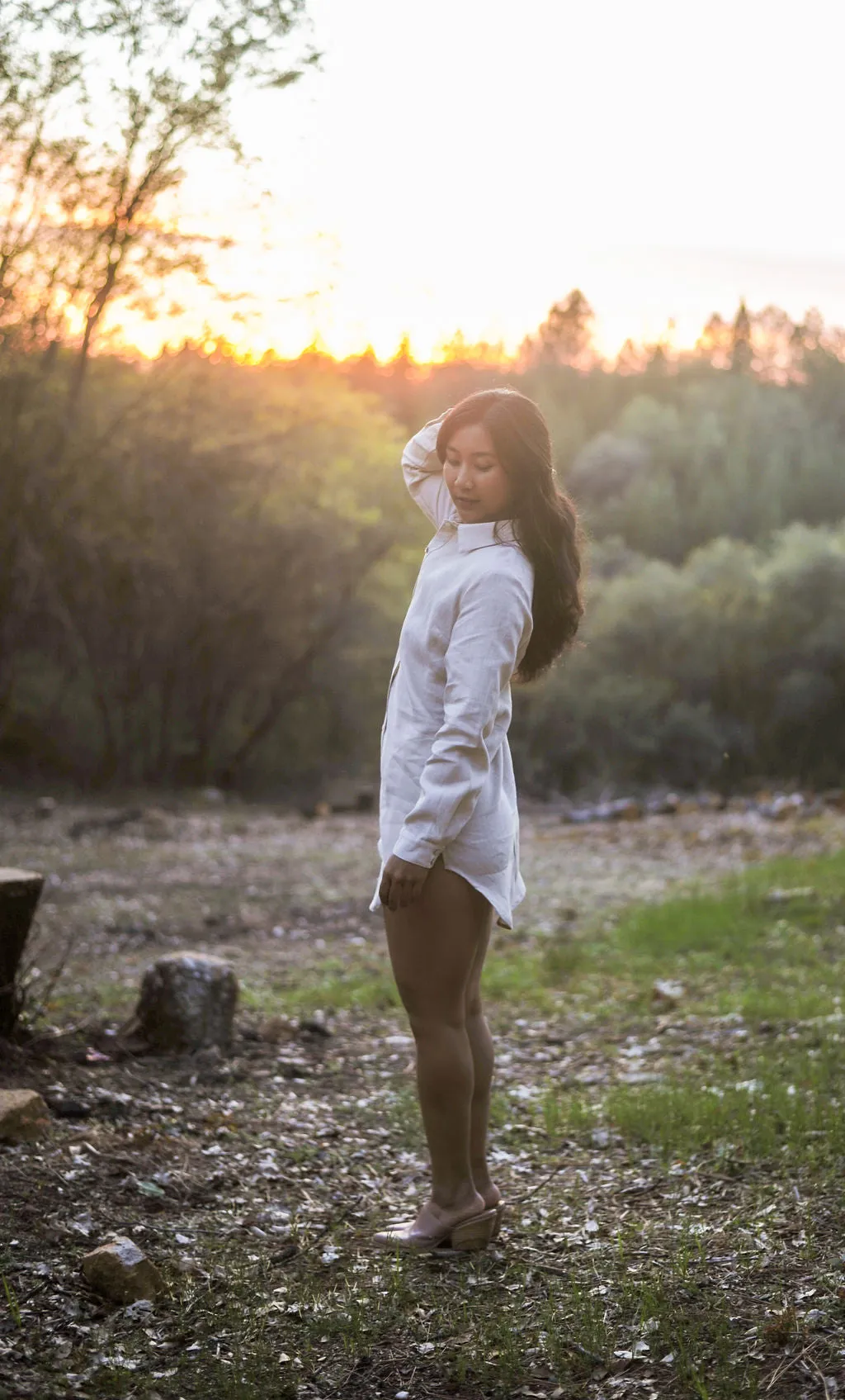 HighCollar Design Cora Cover Up in Sand Linen