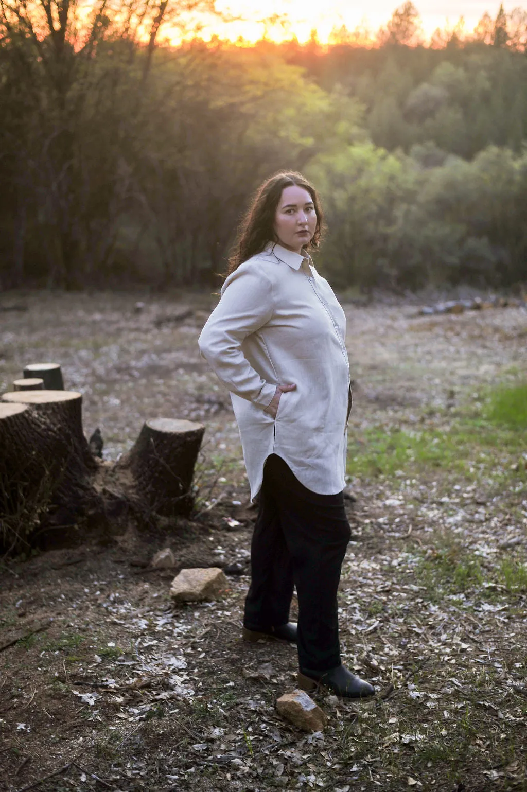 Cora Cover Up in Sand Linen Fashion-Forward