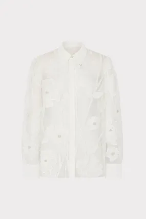 Ashton Grand Fleur Embroidered Top Thermoregulating Fabric