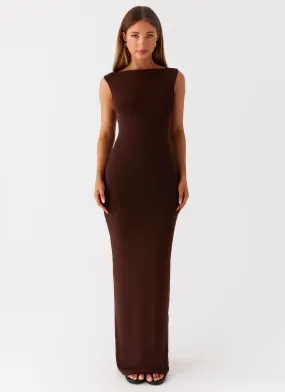 Earthbound Muse Maxi Dress - Chocolate Classic-style Relaxed and Elegant