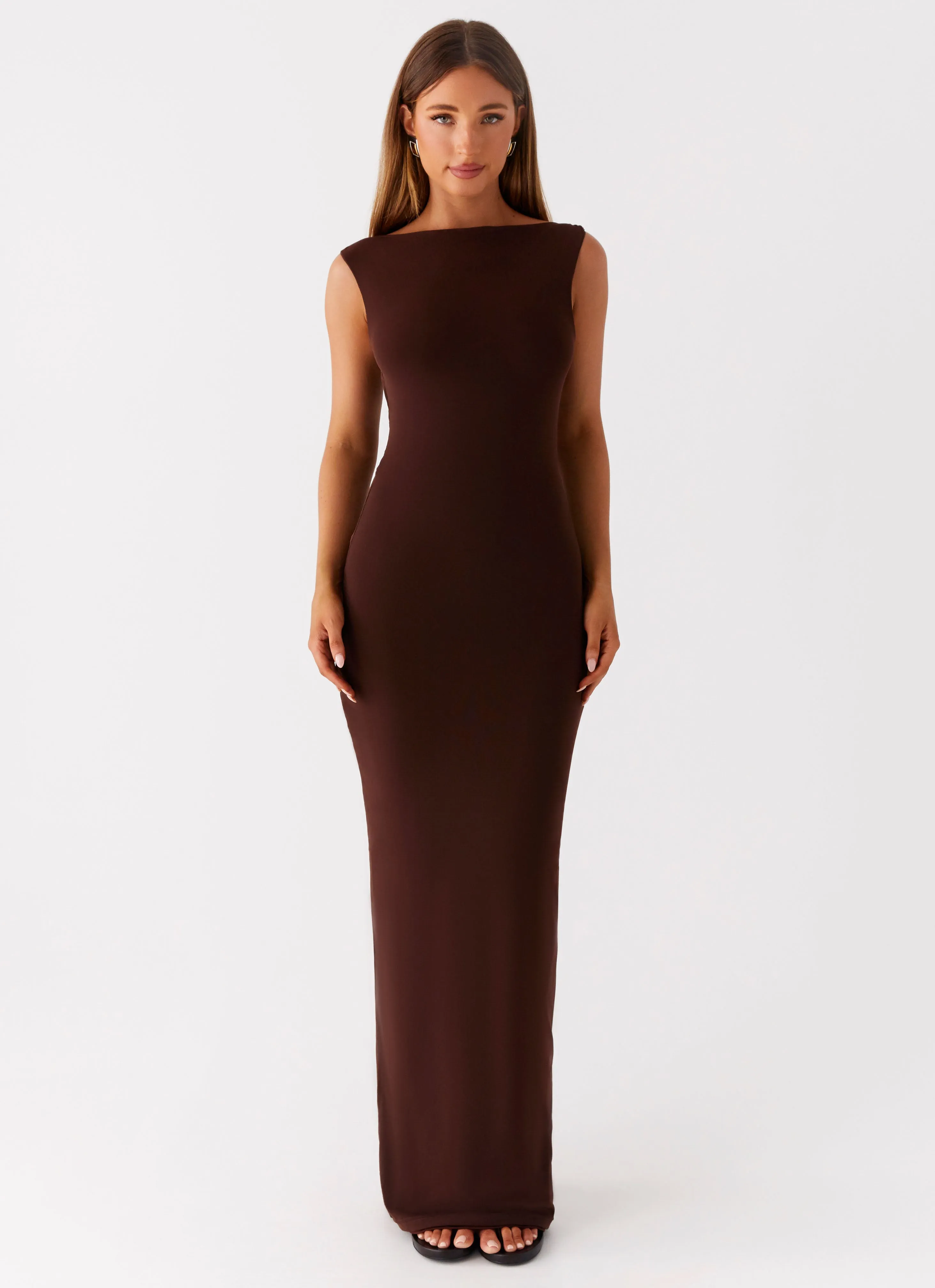 Earthbound Muse Maxi Dress - Chocolate Vintage-Inspired