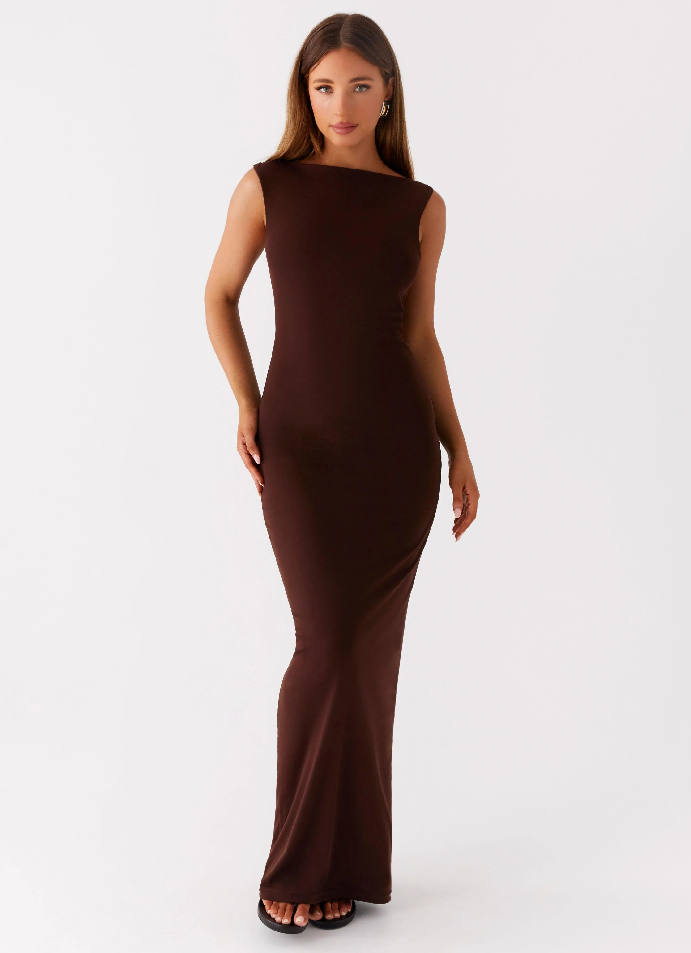 Earthbound Muse Maxi Dress - Chocolate Special-Occasion