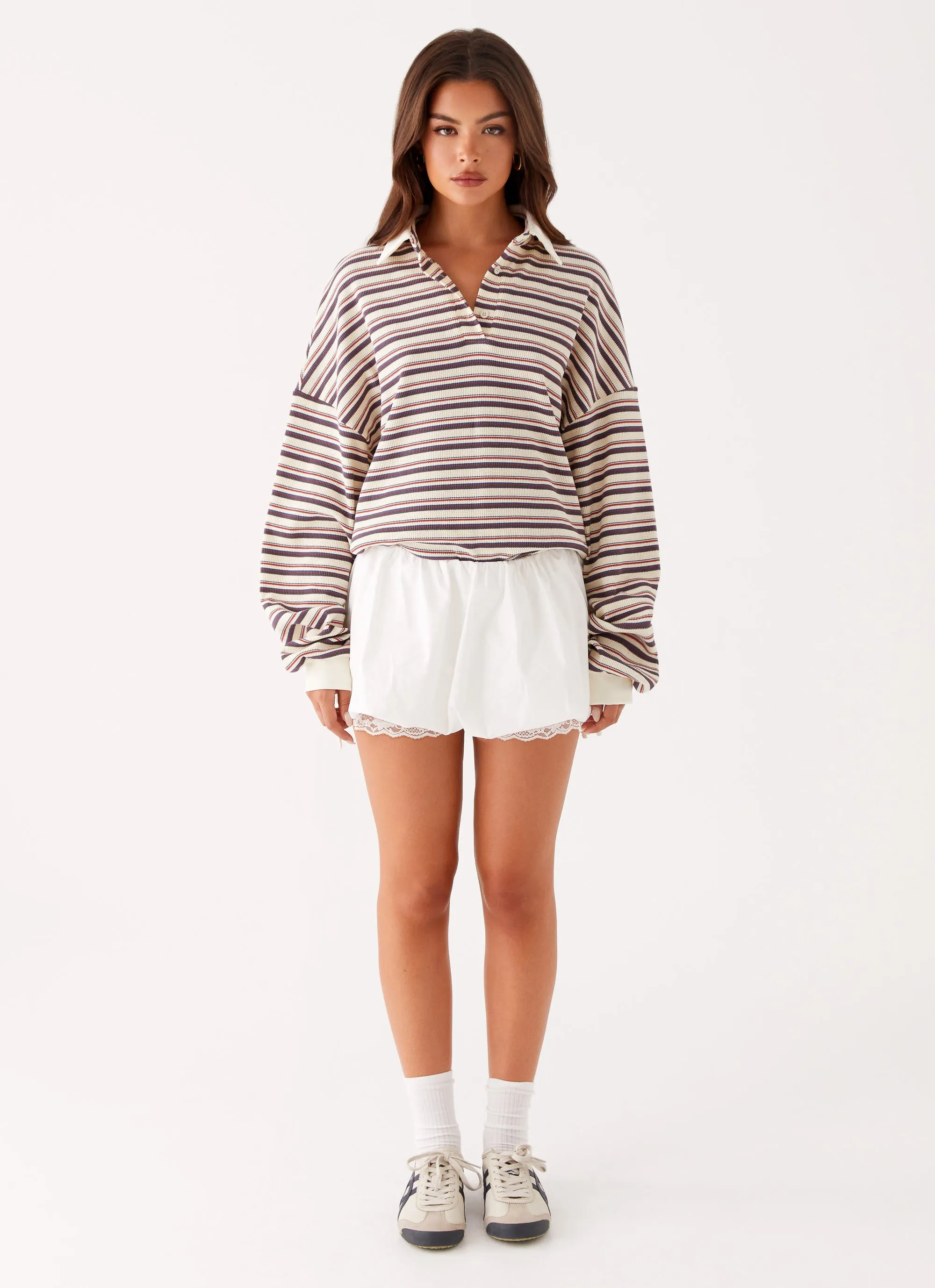 All Mine Bubble Skort - White Pastel tone