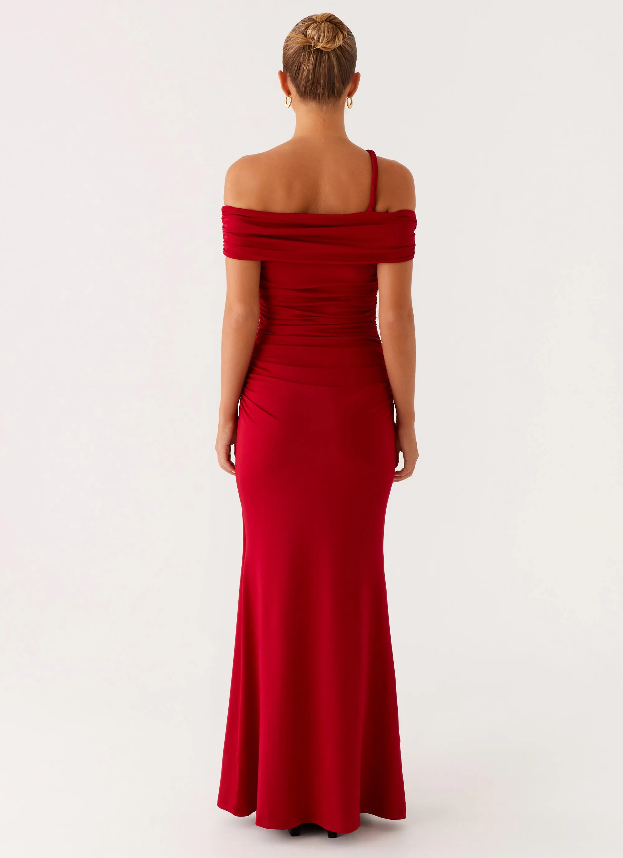 After This Maxi Dress - Raspberry Eco-Lining Elegant Cut