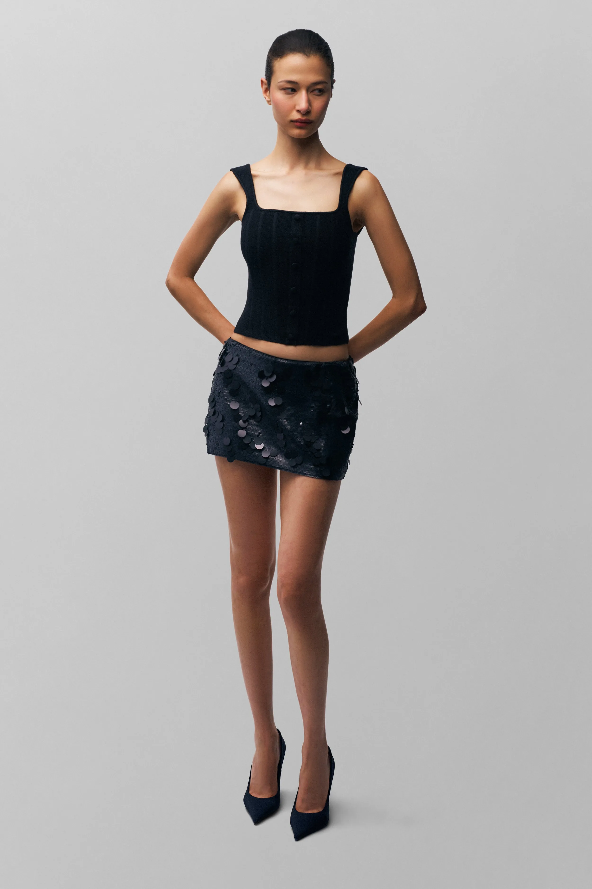 Low Rise Paillette Skirt Fashion Pulse Fashion Mood