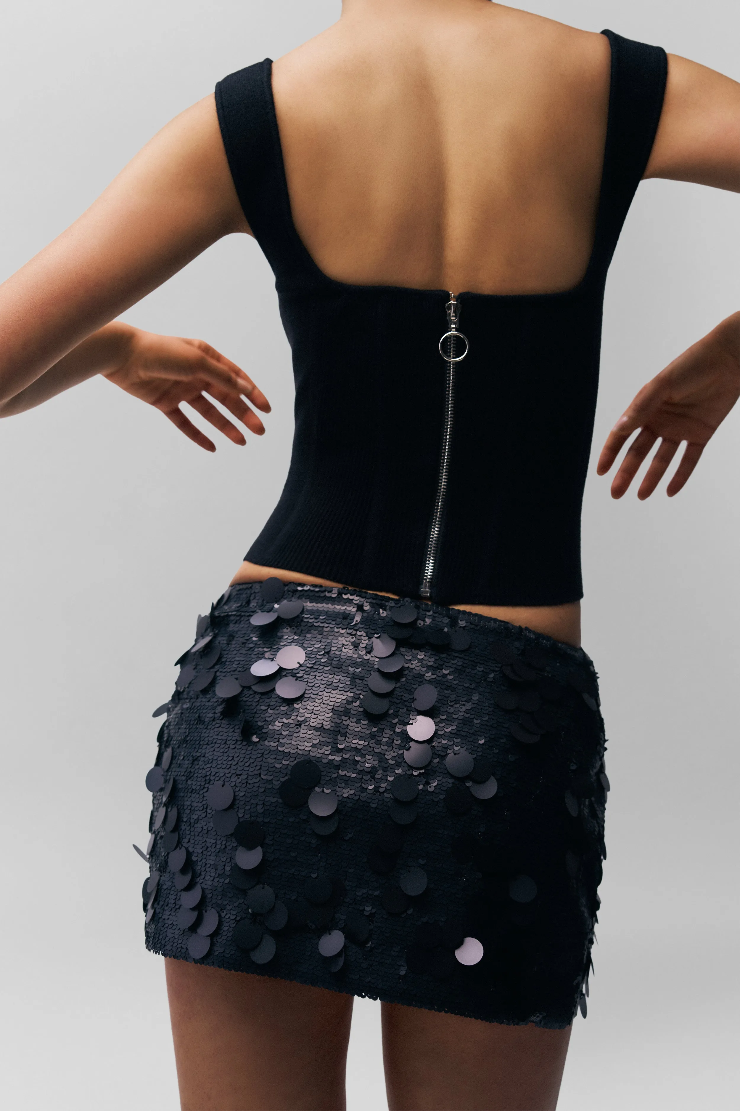 Low Rise Paillette Skirt Heritage Craft Weekend Outfit