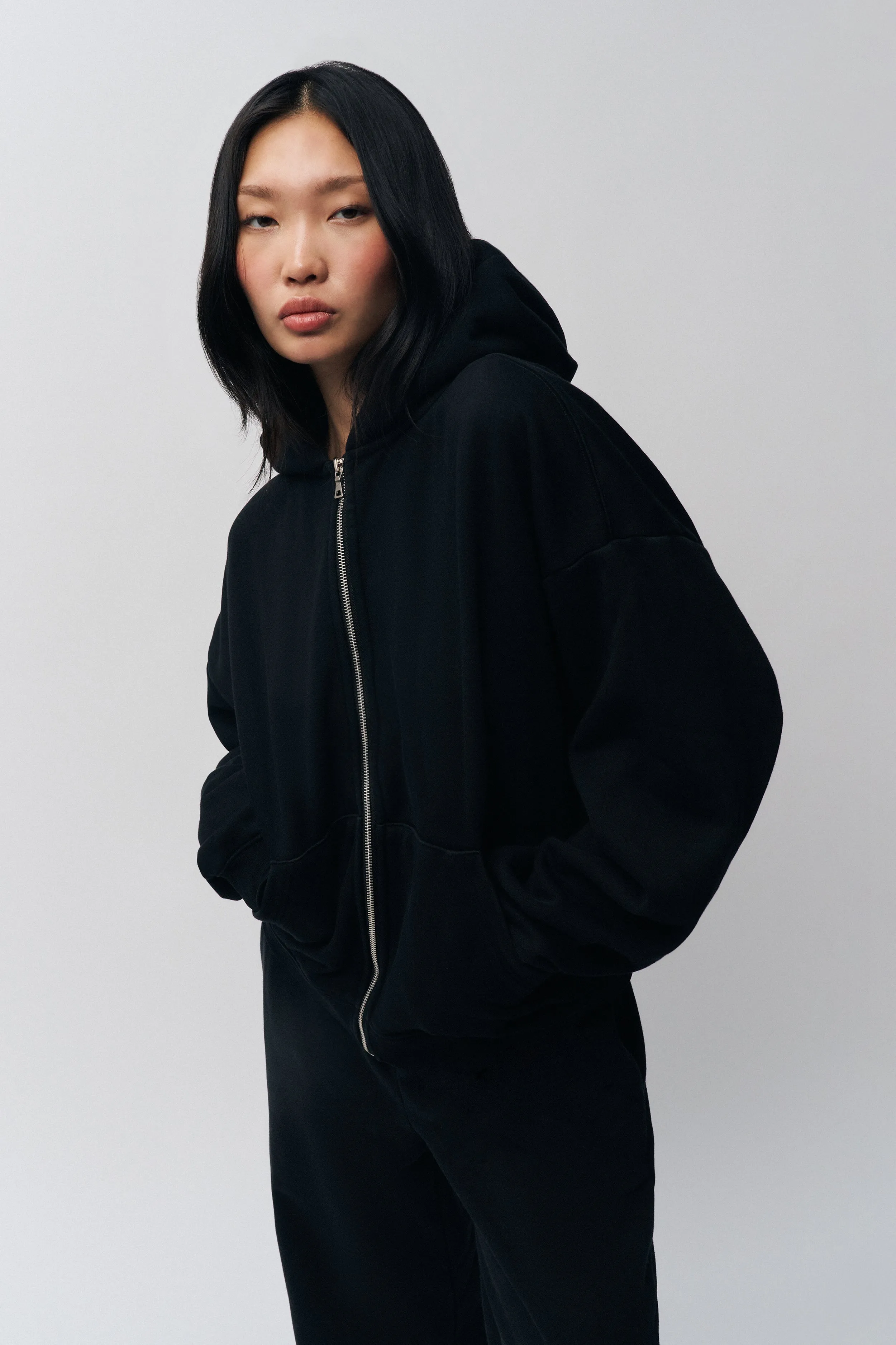 Zip Up Hoodie LowMaintenance Fabric