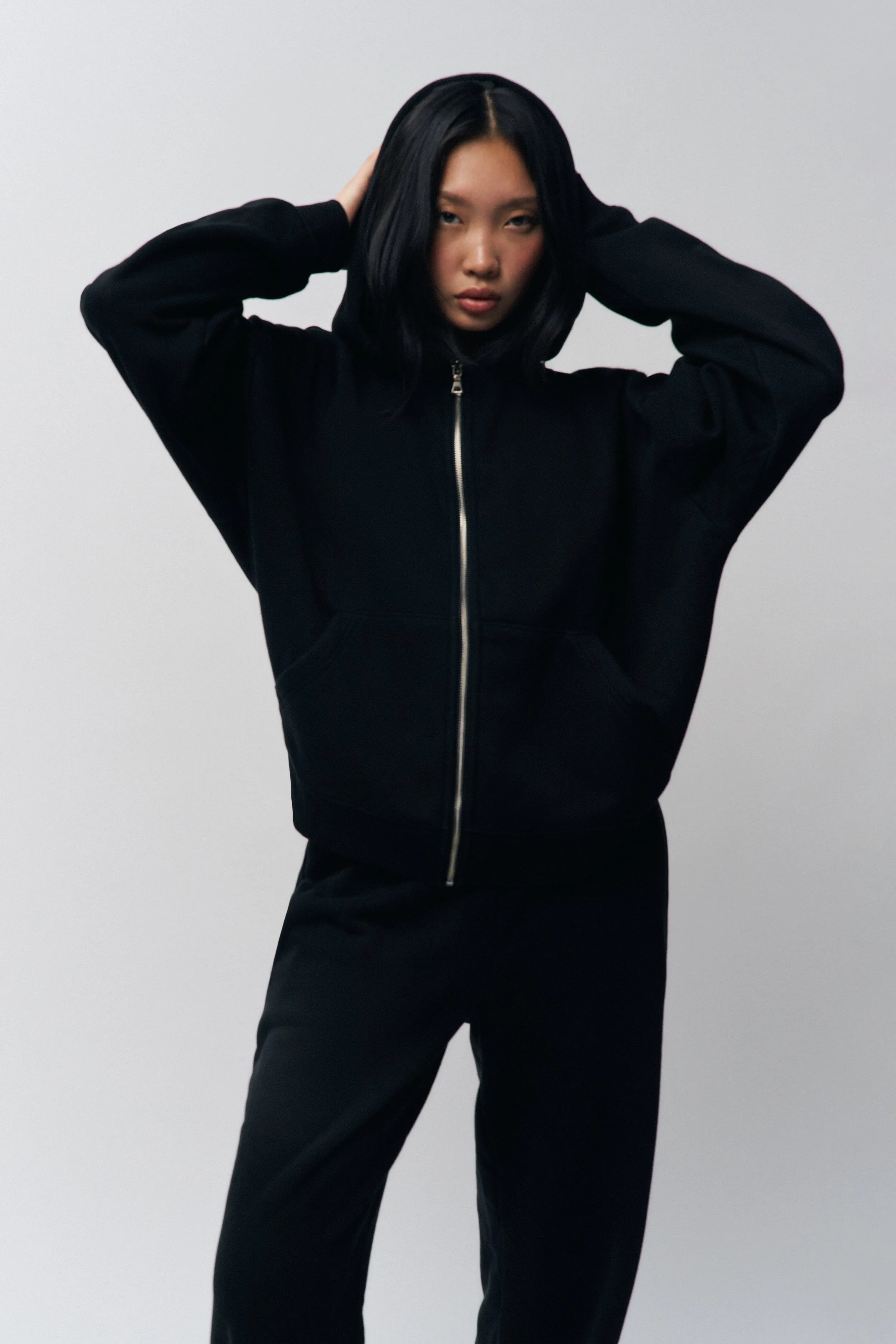 StaticFree Material Warm Essentials Zip Up Hoodie