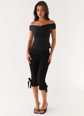 Tamera Top - Black Polka Dot Simple Dress Tear Resistant