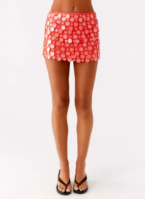 Fashionable Comfort Movie Star Mini Skirt - Mandarin Red