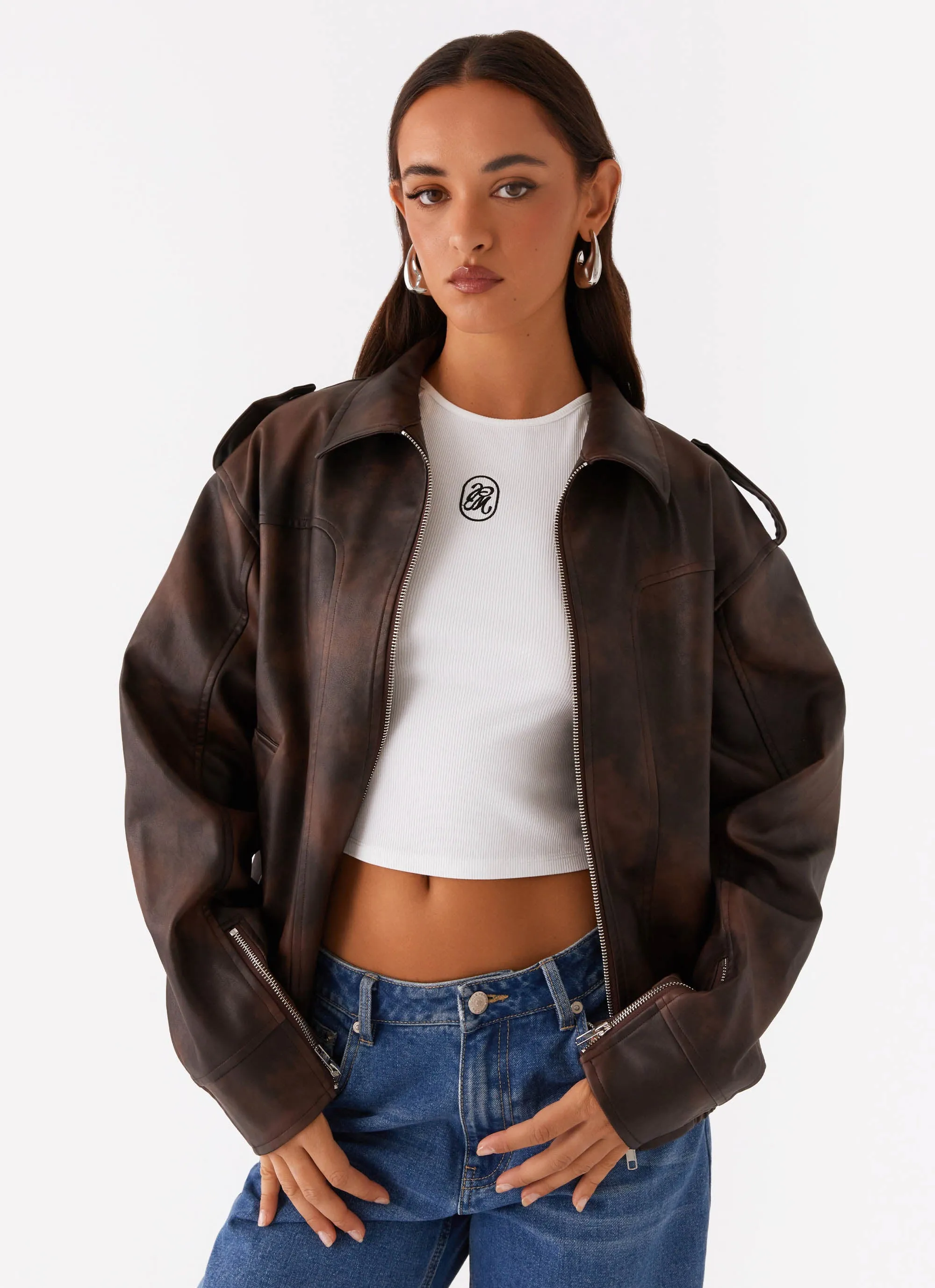 Chicago Bomber Jacket - Chocolate slim