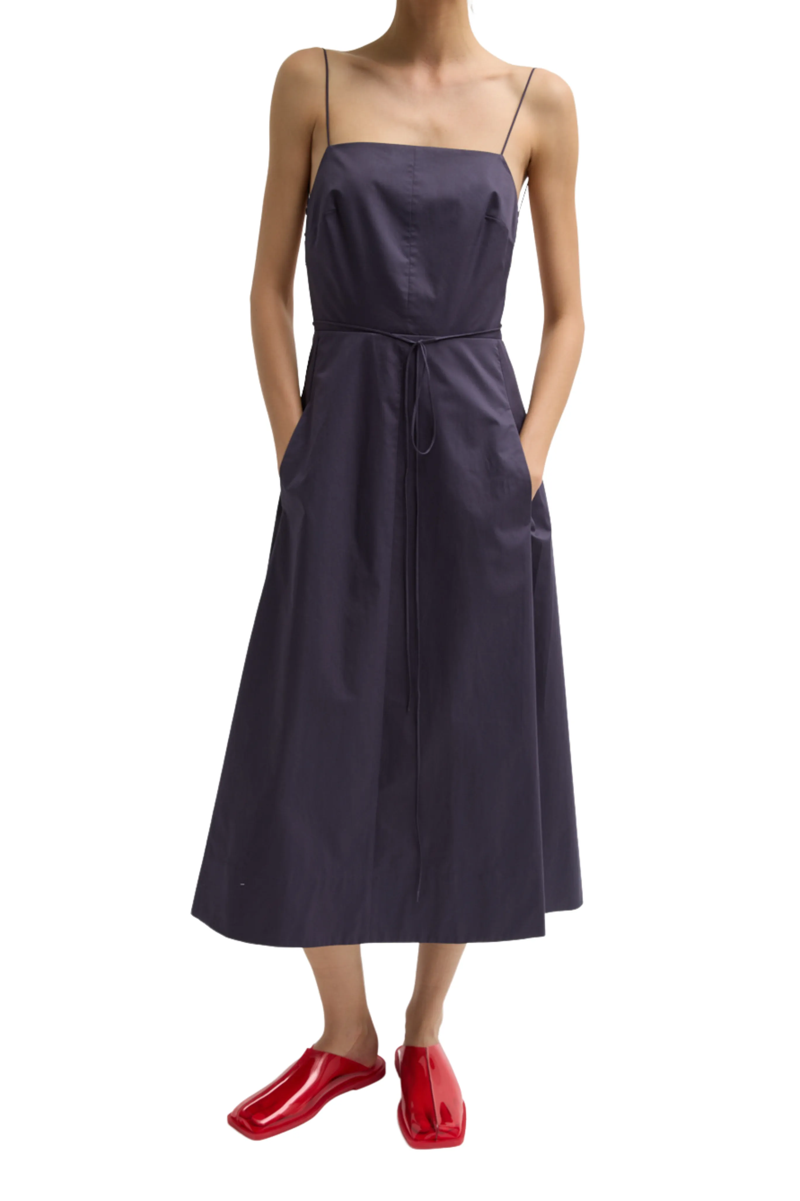 Simple Elegance Eco Poplin Strappy Dress