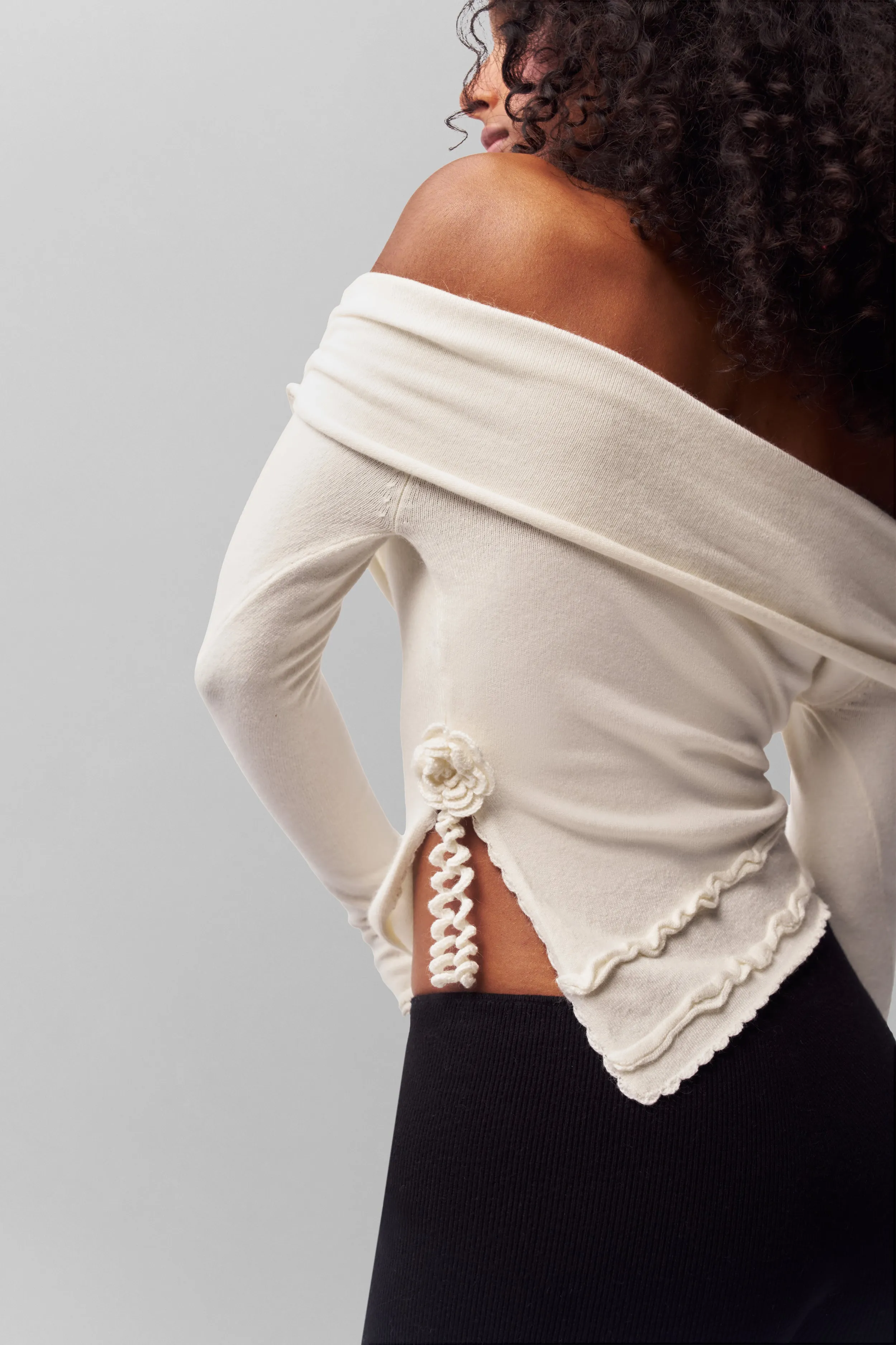 Soler Fold Over Knit Top Adjustable Cuff UltraSoft Lining