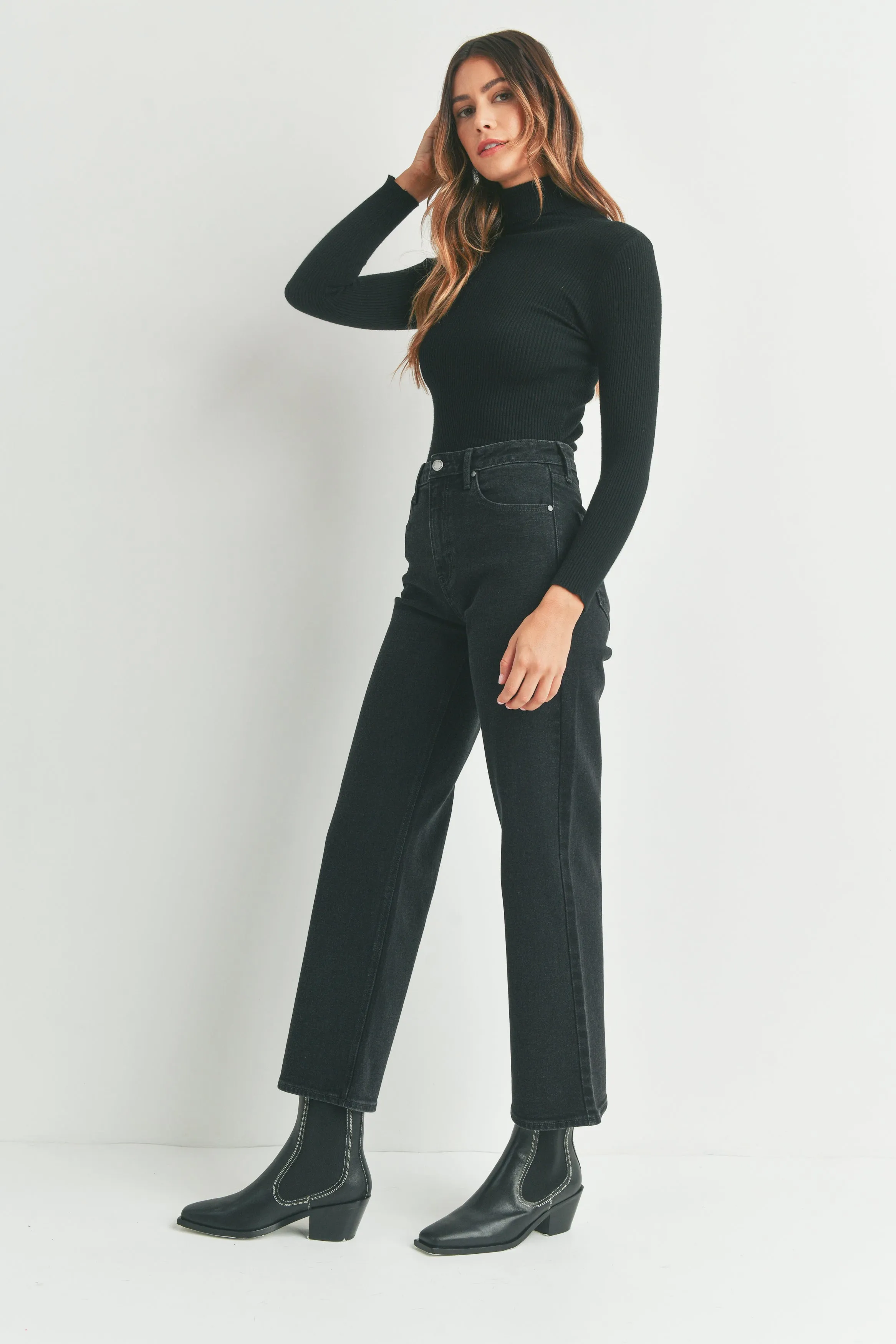 Eco Friendly Material Arizona Full Length Straight Leg Denim