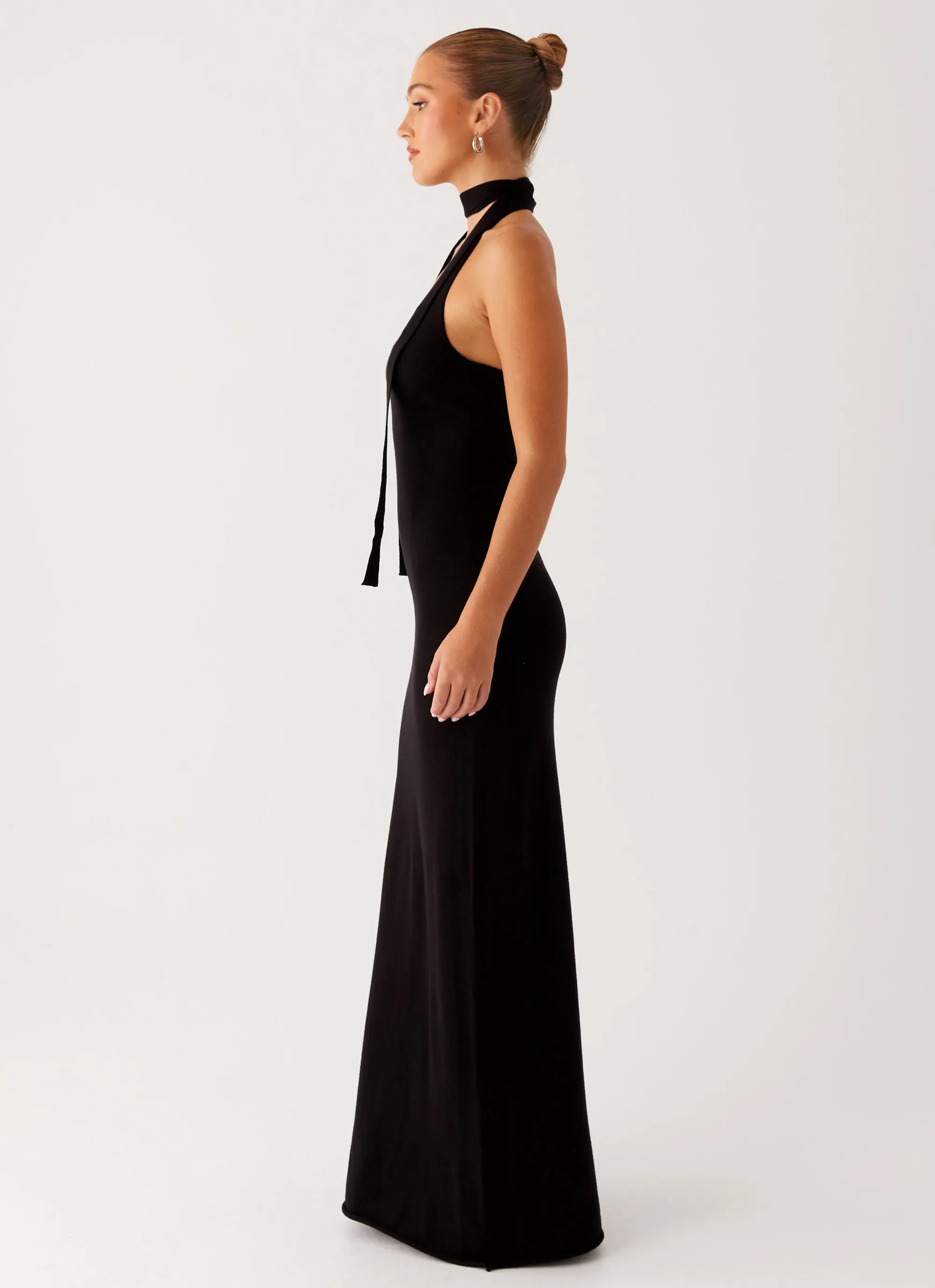 Unlined Look Eddie Knit Maxi Dress - Black