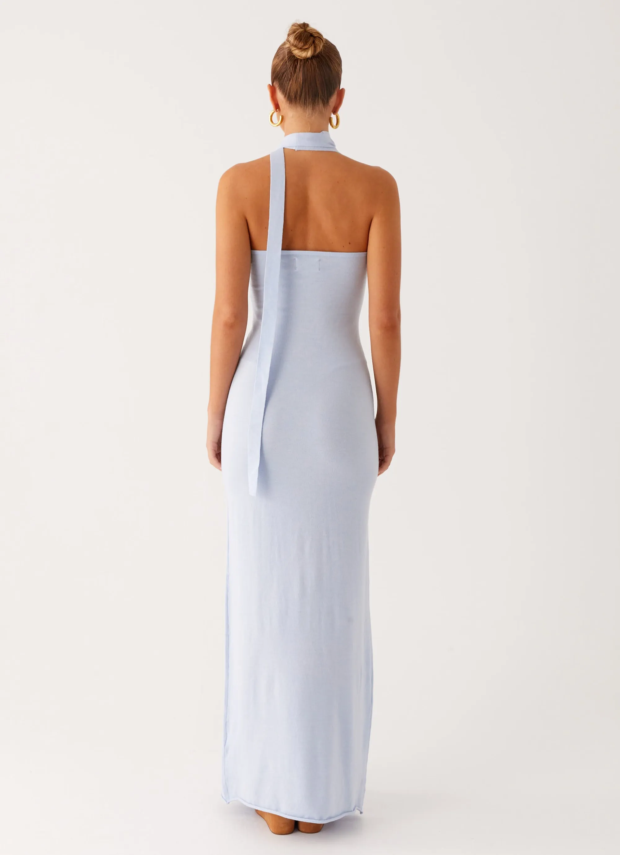Smooth Vibes Eddie Knit Maxi Dress - Blue