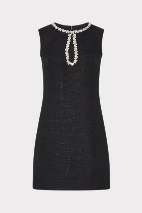 Eden Boucle Mini Dress Collar Accent
