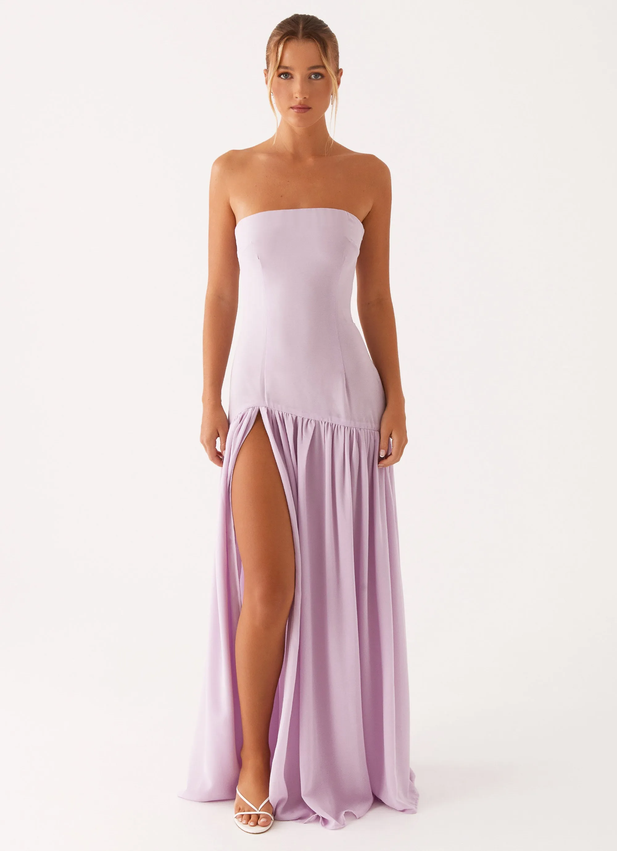 Movement Friendly Light Appeal Eden Strapless Maxi Dress - Lilac