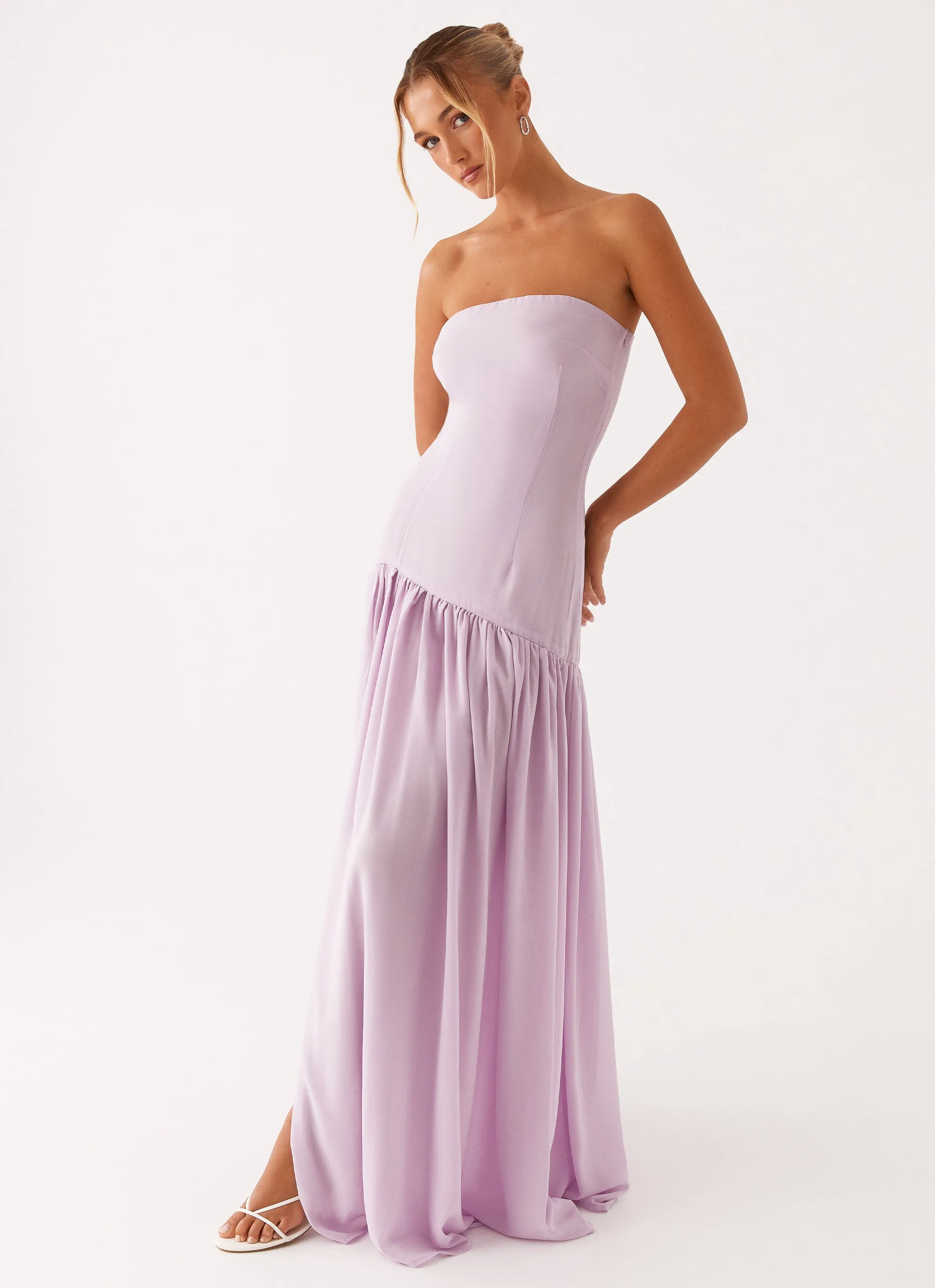 Breathable Design Air Beauty Eden Strapless Maxi Dress - Lilac