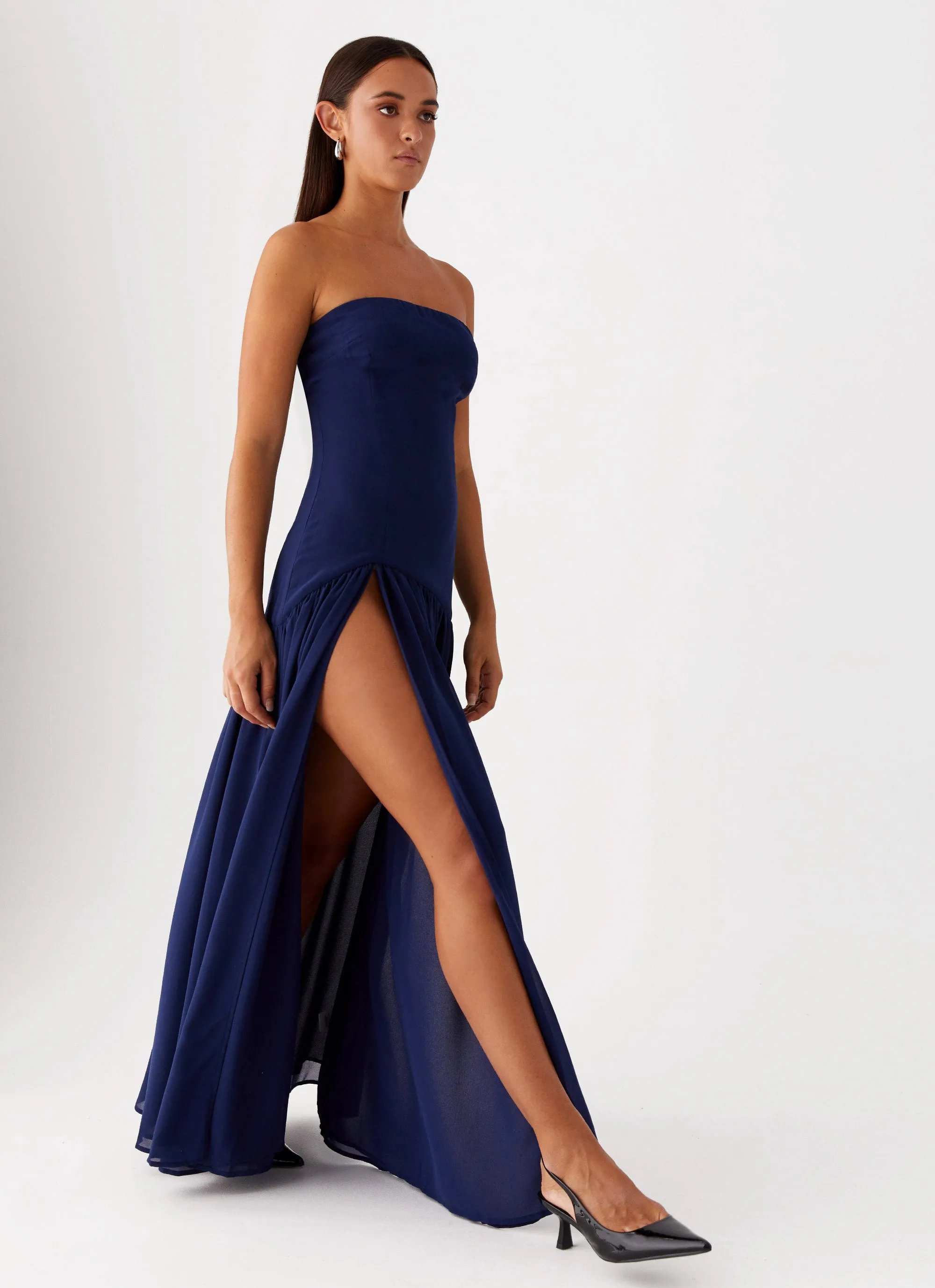 Cozy Look Eden Strapless Maxi Dress - Navy