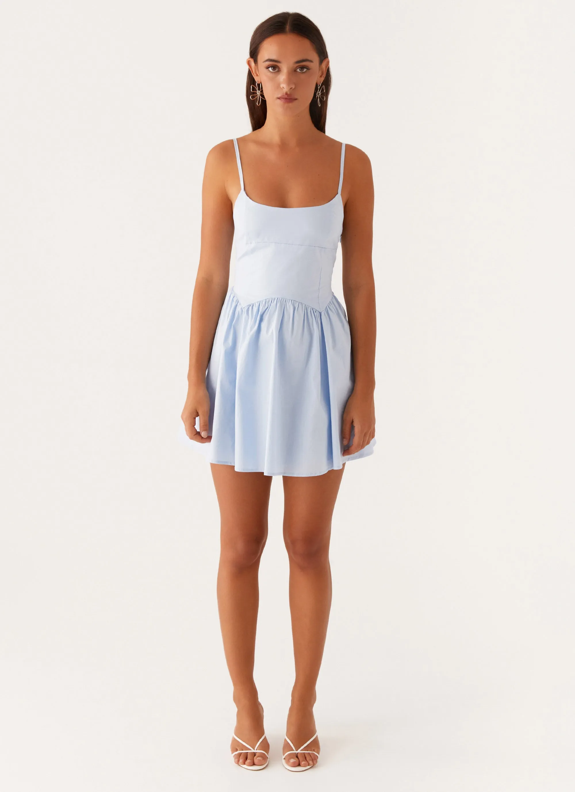 Tesoro Mio Mini Dress - Baby Blue Sporty Edge