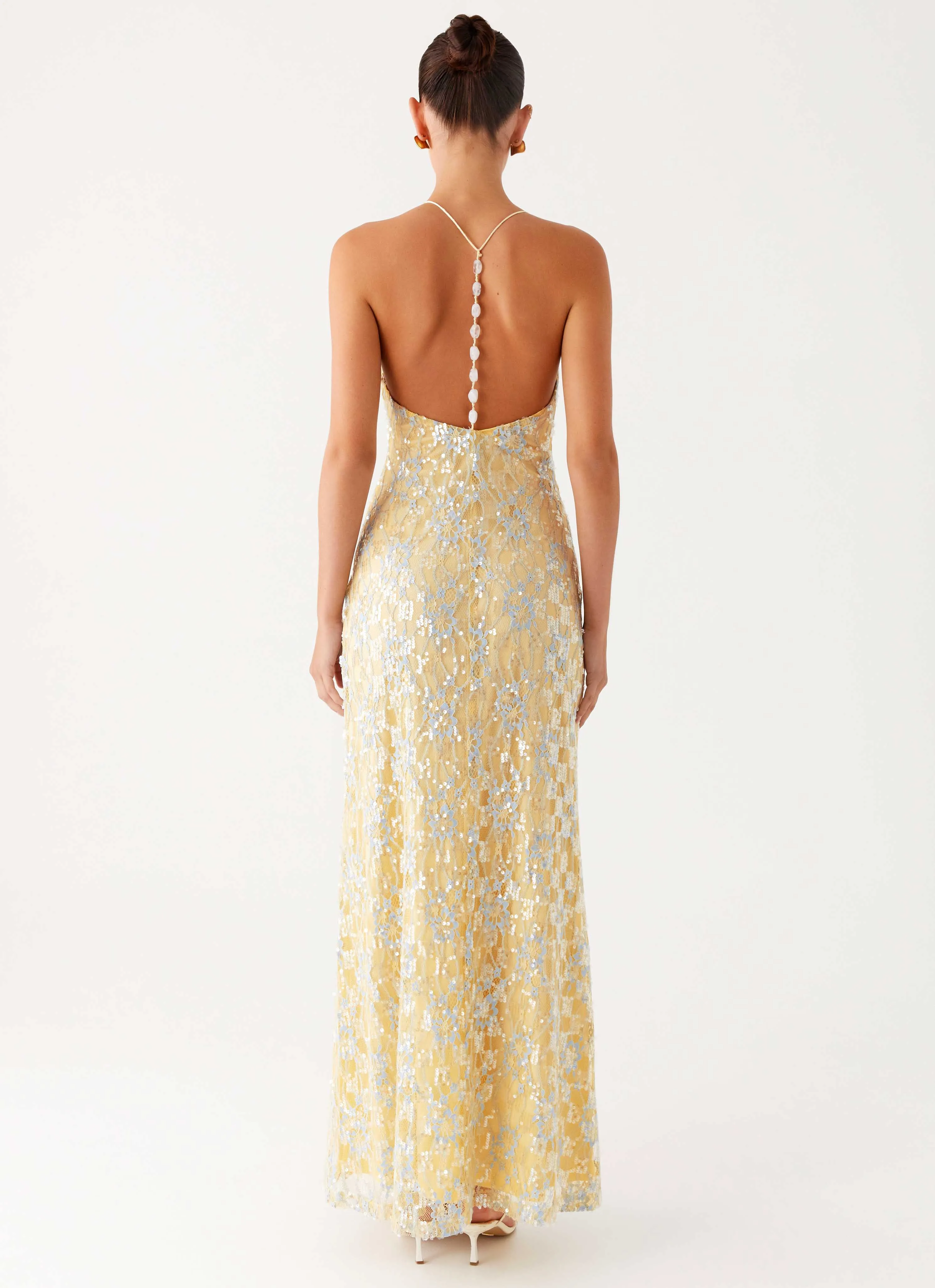 Truly Mine Maxi Dress - Yellow Versatile Style Draped Layer