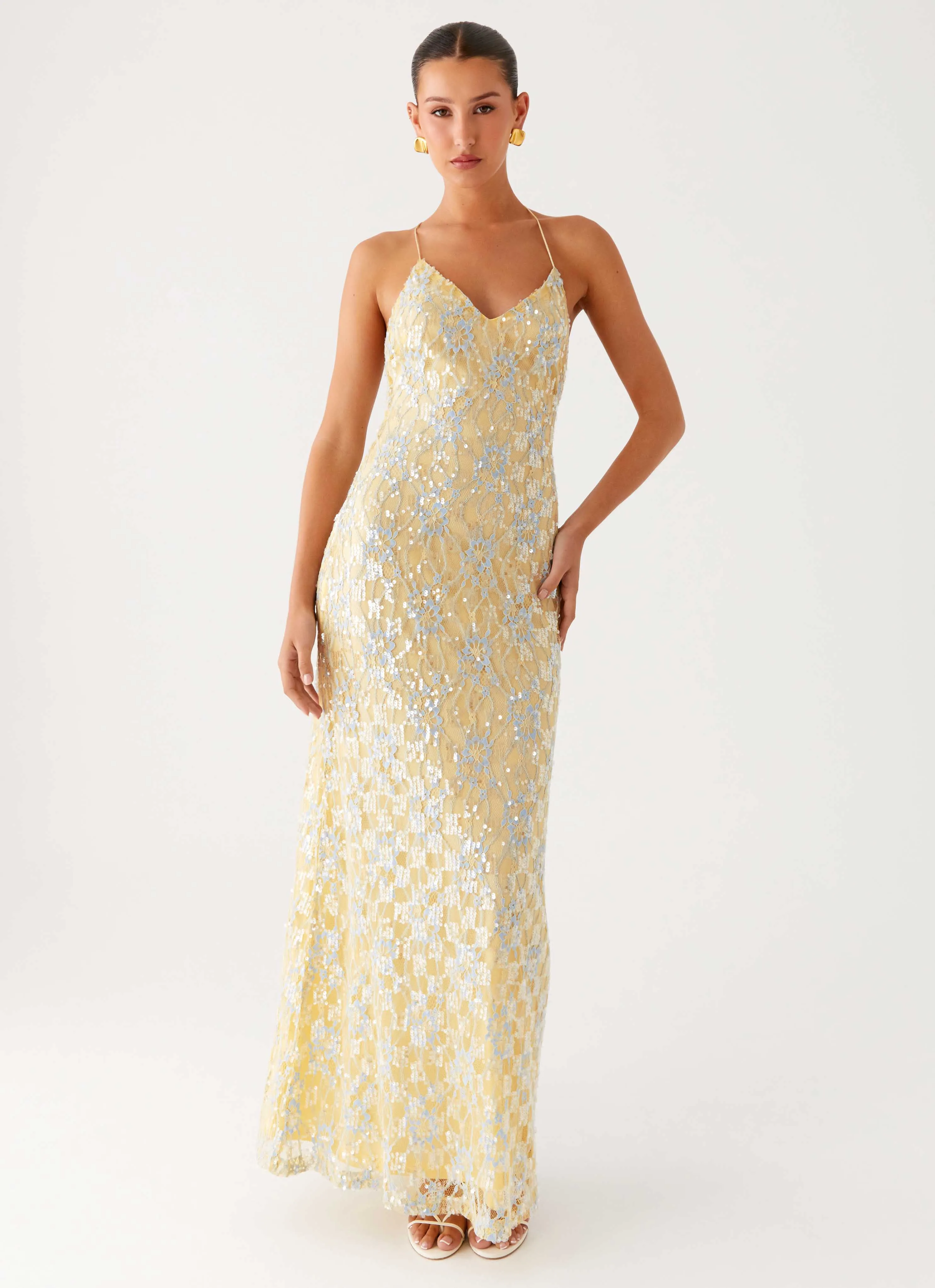 All Fitwear Happy Soul Truly Mine Maxi Dress - Yellow